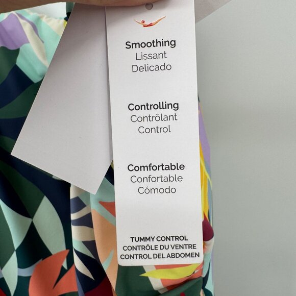 Jantzen Glamour One-Piece with Adjustable Straps Tropical Utopia Woman’s size 28 - Picture 6 of 14